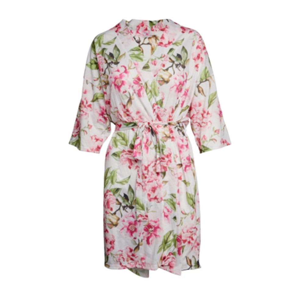 NEW Show Me Your MuMu Pink and Green Floral Robe